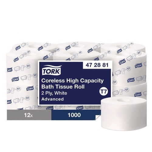 Office Jansan | Tork 472881 2-Ply Advanced Coreless High Capacity Bath Tissue - White (12 Rolls/Carton) image number 0