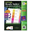Office Jansan | Avery 11080 11 in. x 8.5 in. 5-Tab 1 to 5 Customizable Table of Contents Ready Index Dividers with Multicolor Tabs - White (3 Sets/Pack) image number 0