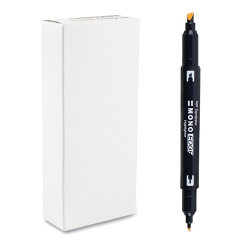 Tombow Mono Bullet/Chisel Tip Highlighters - Golden Yellow Barrel/Golden Yellow Ink (10/Box)