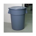 Trash & Waste Bins | Boardwalk 1868184 Flat-Top Round Lids for 44 Gallon Waste Receptacles - Gray image number 5