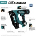 New Year New Savings! Save $25 off $150 | Makita XNB06Z 18V LXT Brushless Lithium-Ion 16-Gauge 2-1/2 in. Cordless Angled Finish Nailer (Tool Only) image number 1