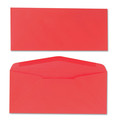 Office Jansan | Quality Park QUA11134 4.13 in. x 9.5 in. #10, Commercial Flap, Gummed Closure, Colored Envelope - Red (25/Pack) image number 7