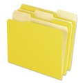  | Pendaflex 4210 1/3 YEL 1/3-Cut Assorted Tabs Interior Letter File Folders - Yellow (100/Box) image number 0