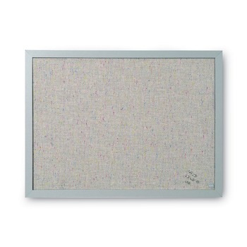 MasterVision 24 in. x 18 in. Designer Fabric Bulletin Board - Gray Fabric/Gray Frame