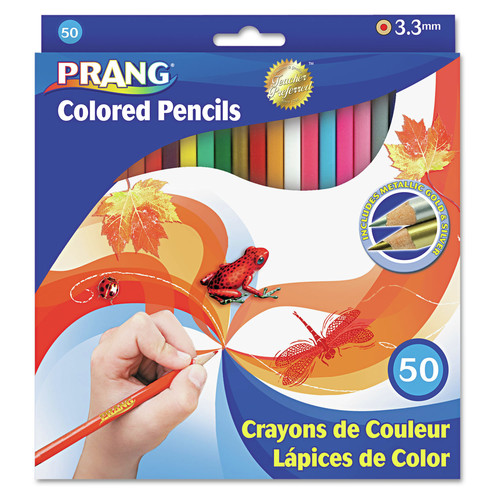 Pencils | Prang X22480 2B 3.3 millimeter Colored Pencil Sets - Assorted Lead/Barrel Colors (50/Set) image number 0