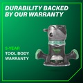 Metabo HPT Clearance | Metabo HPT M12VCM 110V 11 Amp 2.25 HP Variable Speed Corded Fixed Base Router image number 10