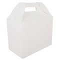 Food Trays, Containers, and Lids | SCT 2709 10 lbs. Capacity 8.88 in. x 5 in. x 6.75 in. Paper Carryout Barn Boxes - White (150/Carton) image number 1