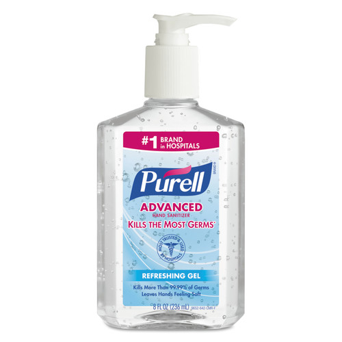 Hand Sanitizers | PURELL 9652-12 Advanced 8oz Pump Bottle Instant Hand Sanitizer (12/Carton) image number 0