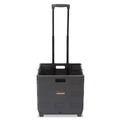 Office Jansan | Universal UNV14110 18-1/4 in. x 15 in. x 18-1/4 in. to 39-3/8 in. Collapsible Mobile Storage Crate - Black image number 0