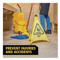 Safety Equipment | Rubbermaid Commercial FG9S0100YEL 3-Sided Fabric 21 in. x 21 in. x 30 in. Multilingual Pop-Up Wer Floor Safety Cone - Yellow image number 5