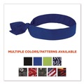Cooling Gear | Ergodyne 12307 Chill-Its 6700 One Size Fits Most Cooling Bandana Polymer Tie Headband - Solid Blue image number 4