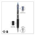 Office Jansan | uni-ball 33951 Medium 0.7 mm Blue Ink Signo 207 Gel Pen Retractable - Smoke/Black/Blue Barrel (1 Dozen) image number 6