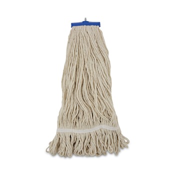 Boardwalk 24 oz. Lie-Flat Cotton Fiber Mop Head - White (12/Carton)