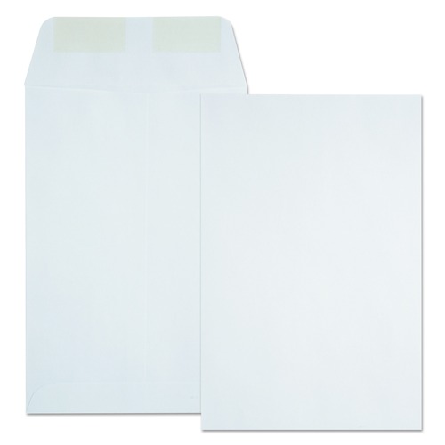 Envelopes & Mailers | Quality Park QUA40788 6 in. x 9 in. No. 1 28 lbs. Bond Weight Kraft Square Flap Gummed Closure Catalog Envelope - White (500/Box) image number 0