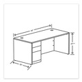 Office Desks & Workstations | HON H105898L.NN 10500 Series 66 in. x 30 in. x 29.5 in. Single Pedestal Desk - Mahogany image number 3