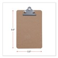 Office & Office Supplies | Universal UNV05610 0.75 in. Clip Capacity Hardboard Clipboard, Holds 5 x 8 Sheets - Brown image number 2