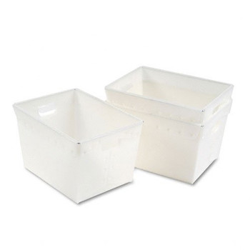 Mayline 90225 3-Piece/Carton 13.25 in. x 18.25 in. x 11.5 in. Mail Totes - Translucent White