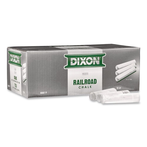 Office Jansan | Dixon X88819 4 in. x 1 in. Diameter Railroad Crayon Chalk - White (72/Box) image number 0