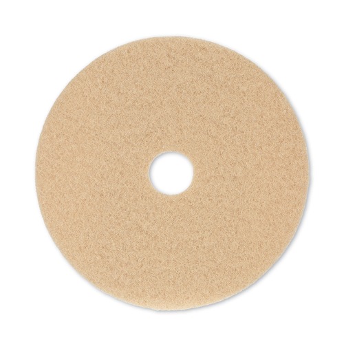 Cleaning & Janitorial Accessories | Boardwalk BWK4020ULT 20 in. Diameter Burnishing Floor Pads - Tan (5-Piece/Carton) image number 0