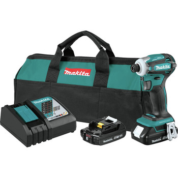 Makita XDT19R 18V LXT Brushless Compact Lithium-Ion Cordless Quick‑Shift Mode Impact Driver Kit with 2 Batteries (2 Ah)