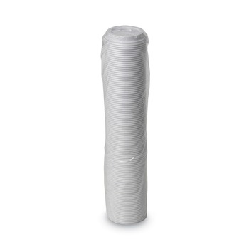 Dixie D9542 Dome Plastic Lids for 12 and 16 oz. Paper Cups - Large, White (100-Piece/Pack)