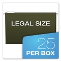 Bulk Savings Pricing 2 | Pendaflex 04153X3 1/5-Cut Tabs 3 in. Capacity Legal Size Extra Capacity Reinforced Hanging File Folders with Box Bottom - Green (25/Box) image number 4