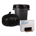 Trash Bags | Boardwalk BWK518 43 in. x 47 in. 56 gal. 1.2 mil Recycled Low-Density Polyethylene Can Liners - Black (100/Carton) image number 1