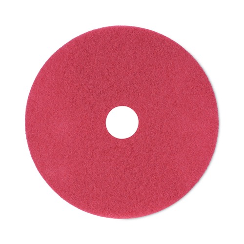 Cleaning & Janitorial Accessories | Boardwalk BWK4021RED 21 in. Diameter Buffing Floor Pads - Red (5/Carton) image number 0