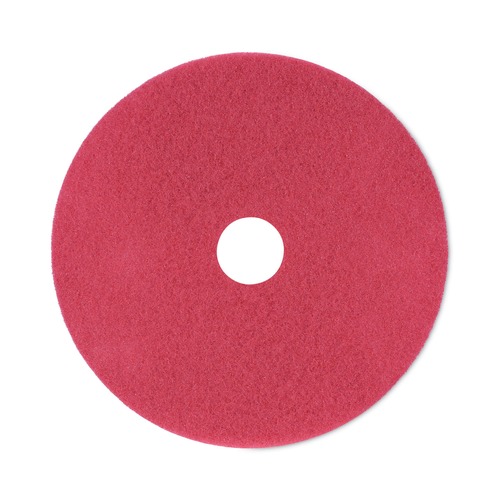 Cleaning & Janitorial Accessories | Boardwalk BWK4021RED 21 in. Diameter Buffing Floor Pads - Red (5/Carton) image number 0