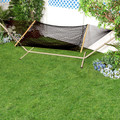 Outdoor Living | Bliss Hammock BH-410BK 450 lbs. Capacity 60 in. Cotton Rope Hammock with Spreader Bar - Black image number 4