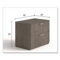 Office Filing Cabinets & Shelves | Alera AE1NZK-2436LF TOM 36 in. x 24 in. x 29 in. Seville Series 2-Drawer Lateral Legal File Cabinet - Walnut image number 1