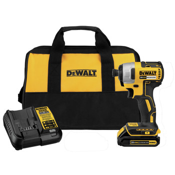 Dewalt 20V MAX Brushless Lithium-Ion 1/4 in. Cordless Impact Driver Kit (1.5 Ah)
