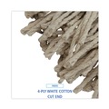 Mops | Boardwalk BWKCM20032 32 oz. 4-Ply Cut-End Cotton Mop Head - White (12/Carton) image number 6