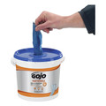 Cleaning & Janitorial Supplies | GOJO Industries 6298-04 Fast Towels 6.93 in. x 7.93 in. Hand Cleaning Towels (130-Piece/Bucket, 4 Buckets/Carton) image number 3
