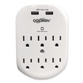 Office Electronics & Batteries | GoGreen Power GG-16000USB4 735 Joules 6-Outlet 4-USB Wall Tap - White image number 0