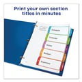 Office Jansan | Avery 11840 5-Tab 1 to 5 11 in. x 8-1/2 in. Contemporary Color Tabs Customizable TOC Ready Index Multicolor Tab Dividers - White (1 Set) image number 1