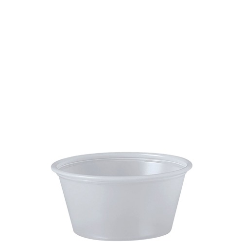  | Dart P200N 2 oz. Polystyrene Portion Cups - Translucent (2500/Carton) image number 0