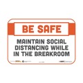 Floor Signs | Tabbies 29156 BeSafe Messaging 9 in. x 6 in. Repositionable Wall/Door Signs - White (30/Carton) image number 1