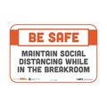 Floor Signs | Tabbies 29156 BeSafe Messaging 9 in. x 6 in. Repositionable Wall/Door Signs - White (30/Carton) image number 1