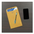 Office Jansan | Quality Park QUA37863 Clasp Envelope, #63, Square Flap, Clasp/gummed Closure, 6.5 X 9.5, Brown Kraft, 100/box image number 5