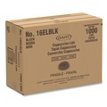 Cutlery | Dart 16ELBLK Cappuccino Dome Sipper Lids Fits 12 oz. to 24 oz. Hot Cups - Black (1000/Carton) image number 3