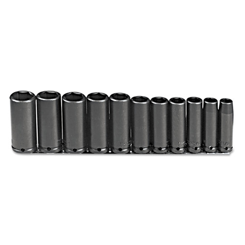 Sockets | Proto J74112 11-Piece 1/2 in. Drive 6-Point SAE Deep Impact Socket Set image number 0