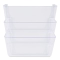Office Jansan | Universal UNV53682 3-Pocket Wall File Starter Set - Letter Size, Clear (1-Set) image number 0