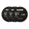 Table Saw Blades | Maximum CTI0542576 (3-Piece) 12 in. 40/80T Carbide Tipped Circular Saw Blade Set for Wood image number 1