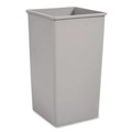 Trash & Waste Bins | Rubbermaid Commercial FG395900GRAY 50 gal. Plastic Untouchable Square Waste Receptacle - Gray image number 0