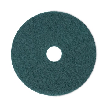 Boardwalk BWK4018GRE 18 in. Diameter Heavy-Duty Scrubbing Floor Pads - Green (5/Carton)