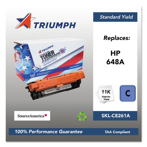 Ink & Toner | Triumph SKL-CE261A 751000NSH1115 CE261A (648A) 11,000 Page-Yield Remanufactured Toner - Cyan image number 0
