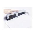 Office Jansan | PaperPro 2101 9/32 in. Holes 12-Sheet EZ Squeeze 3-Hole Punch - Black/Silver image number 2