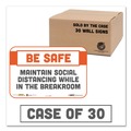 Floor Signs | Tabbies 29156 BeSafe Messaging 9 in. x 6 in. Repositionable Wall/Door Signs - White (30/Carton) image number 0