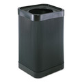 Trash & Waste Bins | Safco 9790BL At-Your Disposal Top-Open Waste Receptacle, Square, Polyethylene, 38gal, Black image number 0
